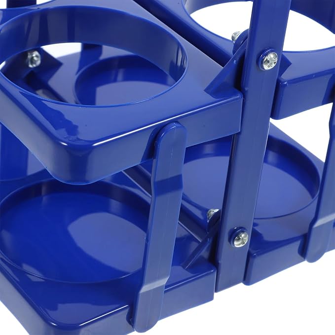 Portable Drink Carrier with Handle, Reusable Blue Beer Bottle Coffee Cup Holder - Image 3