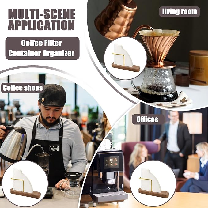 Coffee Filter Holder Storage, Stand Coffee Filter Container Compatible - Image 6