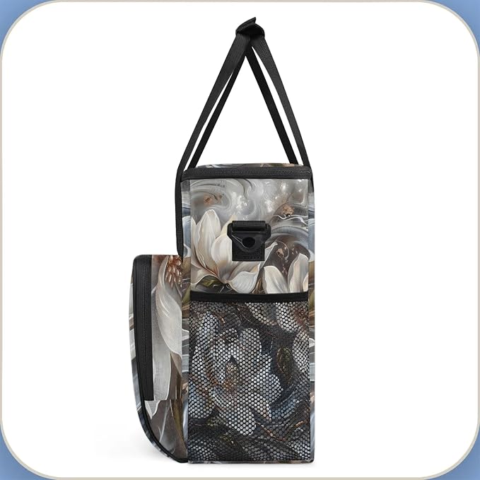 Magnolia Vintage Flowers Coffee Maker Carring Bag, Large Insulated Storage - Image 4