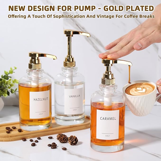 Coffee Syrup Dispenser, Glass Syrup Pump Dispenser - Image 6