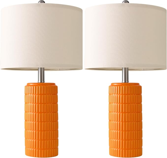 PoKat 23" Orange Table Lamps Decor - Image 9