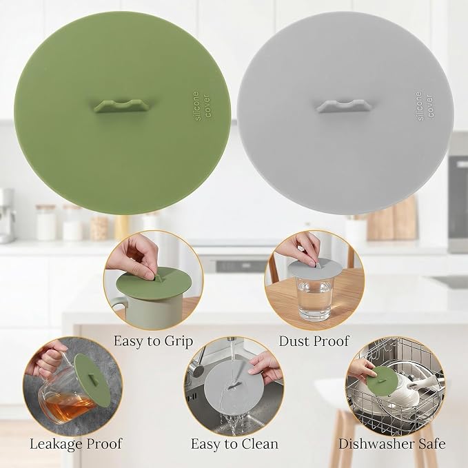 2 Pack Silicone Cup Cover Cup Lids - Image 3