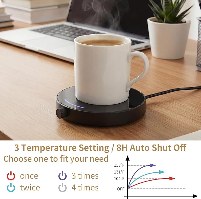 Coffee Mug Warmer for Desk 4H Auto Shut Off, Smart Coffee Cup Warmer - Image 2
