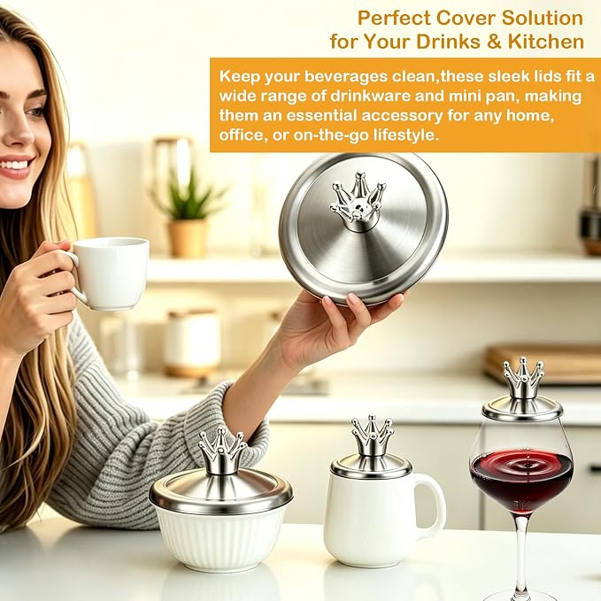 3.7 Inch Stainless Steel Drink Covers - Image 5