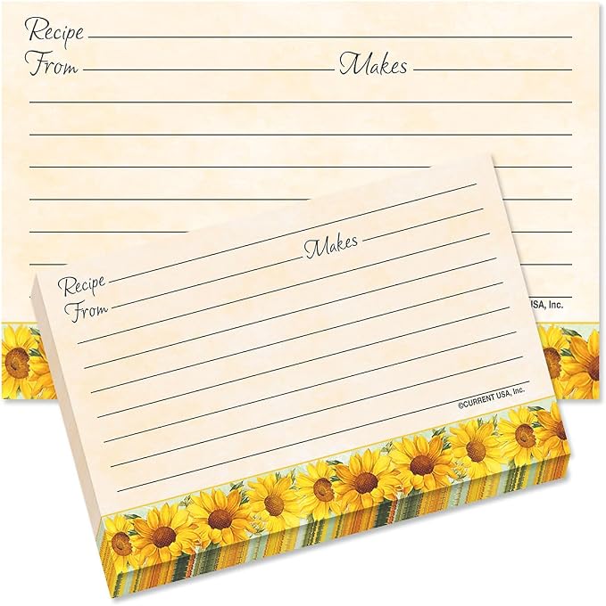 Current Sunflowers Recipe Cards by Current