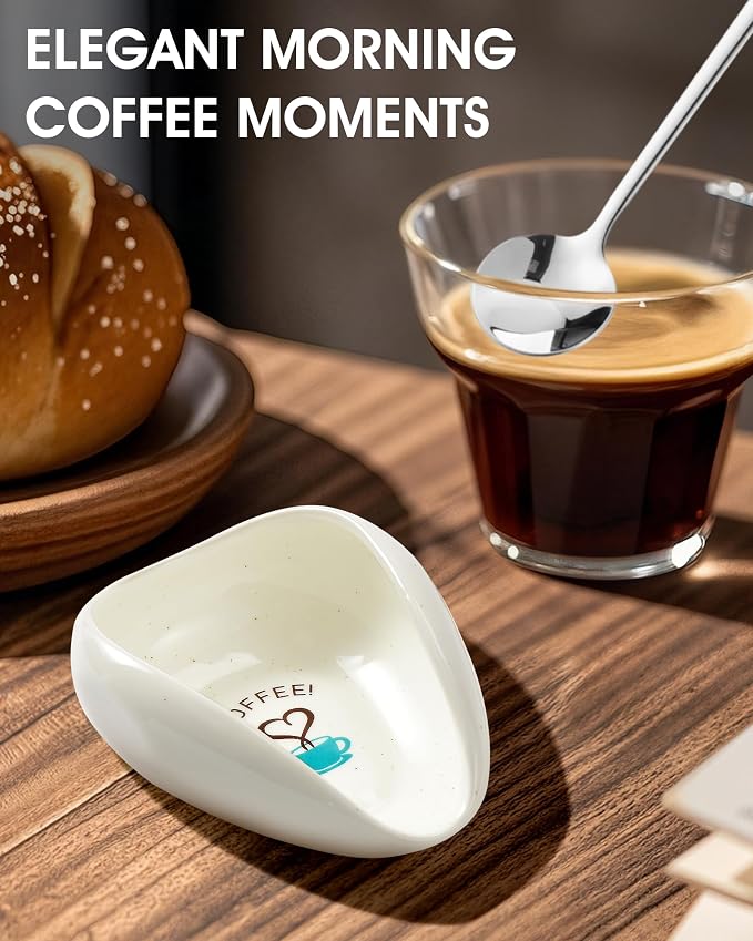 FANGSUN Coffee Spoon Rest, Ceramic Spoon Holder - Image 5
