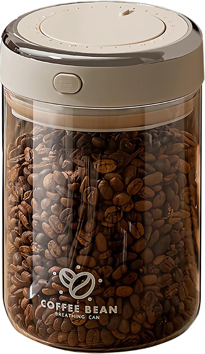 Coffee Bean Canister, 37OZ Food Grade Sealed Jar by Aerbee