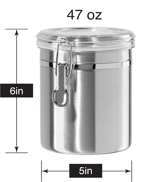 OGGI Stainless Steel Kitchen Canister 47oz - Image 8