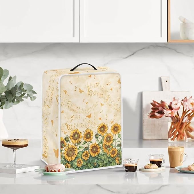 Sunflower Design Coffee Machine Covers Folding Covers - Image 3