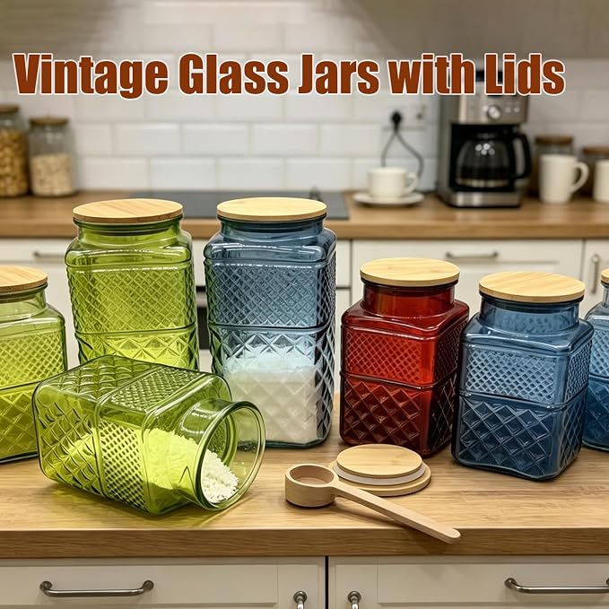 Viovian 60oz Red Glass Jar - Image 4