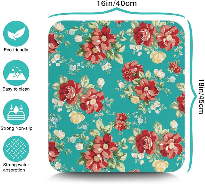Coffee Bar Mat Accessories for Countertop Absorbent Hide Stain Rubber Backed - Image 5