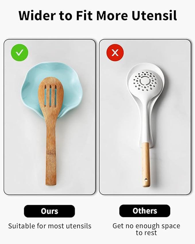 ABRUTY Spoon Rest for Stove Top, Ceramic Spoon Holder for Counter, Modern - Image 4