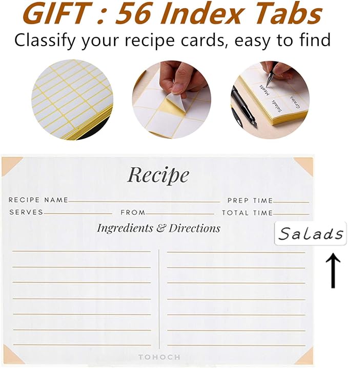 4x6 Recipe Card Protectors, 105 PACK Thick Recipe Card Covers Clear - Image 3