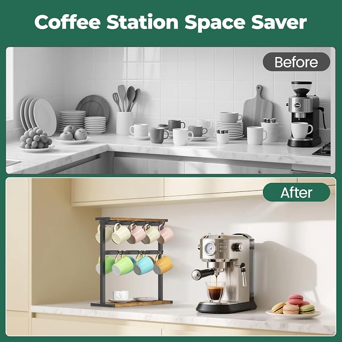 EsLuker.ly Coffee Mug Holder Cup Tree Rack - Image 6