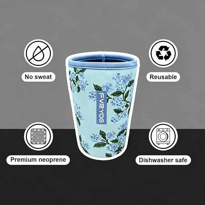 Reusable Insulated Neoprene Iced Coffee Sleeves - Image 4