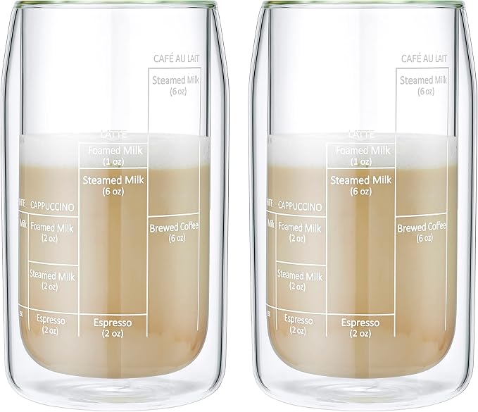 Ozeri Moderna Artisan Series Double Wall Barista Coffee Glass, 15 oz - Image 3
