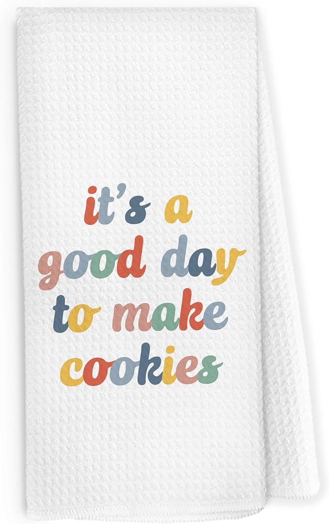 Funny Cookies Kitchen Dish Towels 16x24 Inch, Baking Gifts by Pugwak