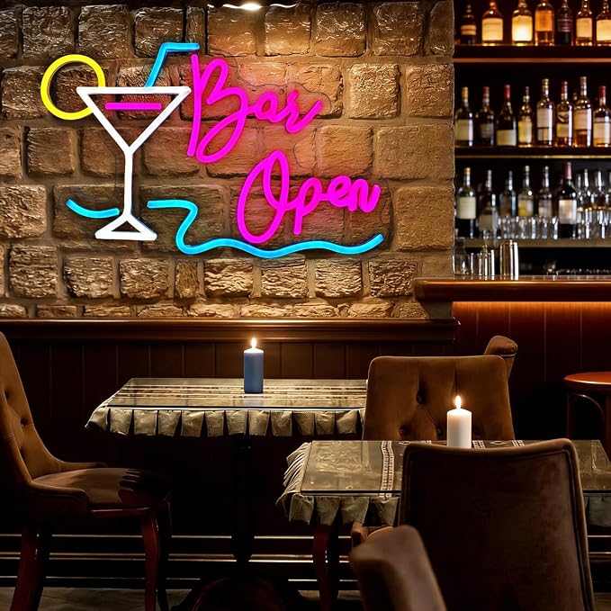 Bar Open Neon Sign Open Beer Led Wall Light - Image 3
