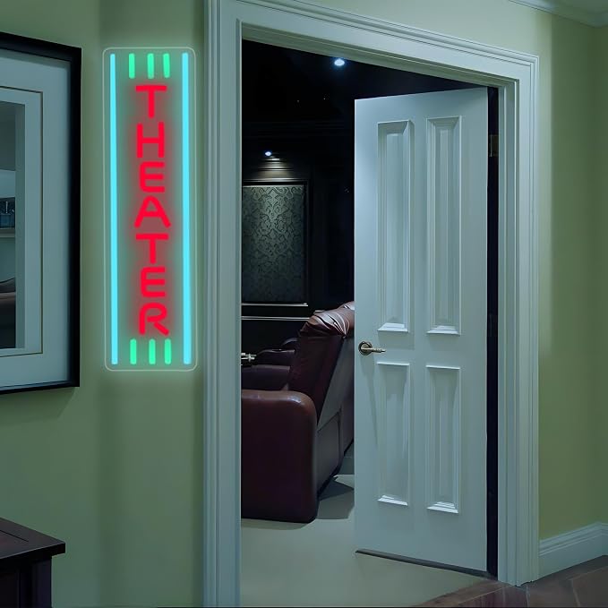 Theater Neon Sign Dimmable LED Movie Night Signs - Image 6