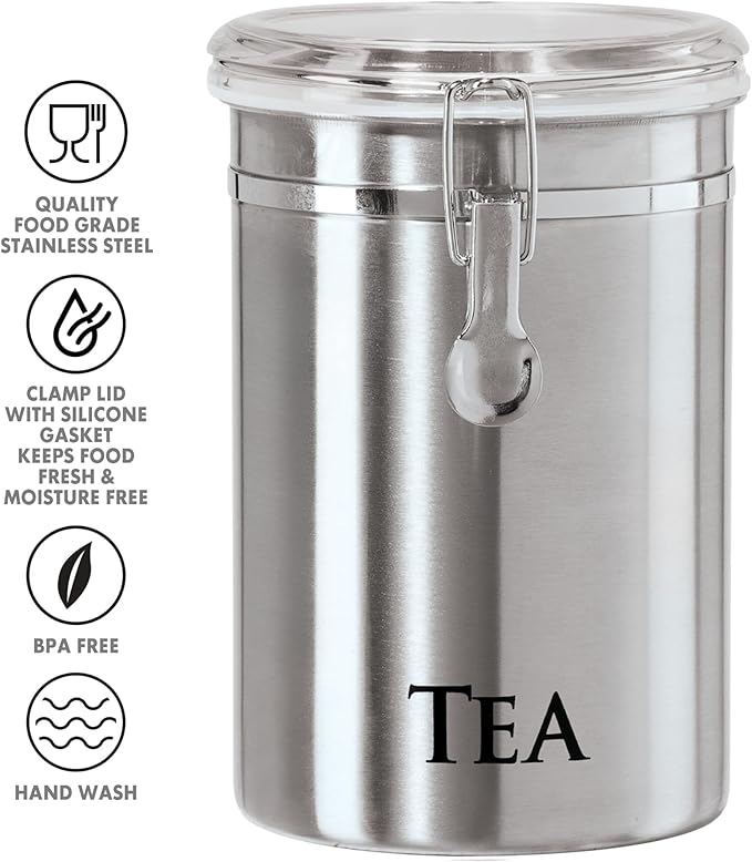 Oggi Stainless Steel Tea Canister 62 fl oz - Image 3