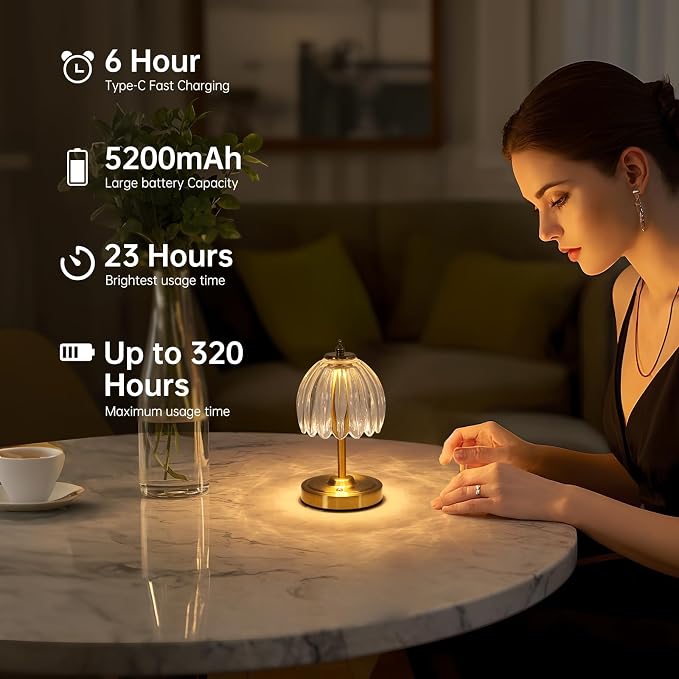 Shenmoyl Set of 2 Tulip Table Lamp - Image 6