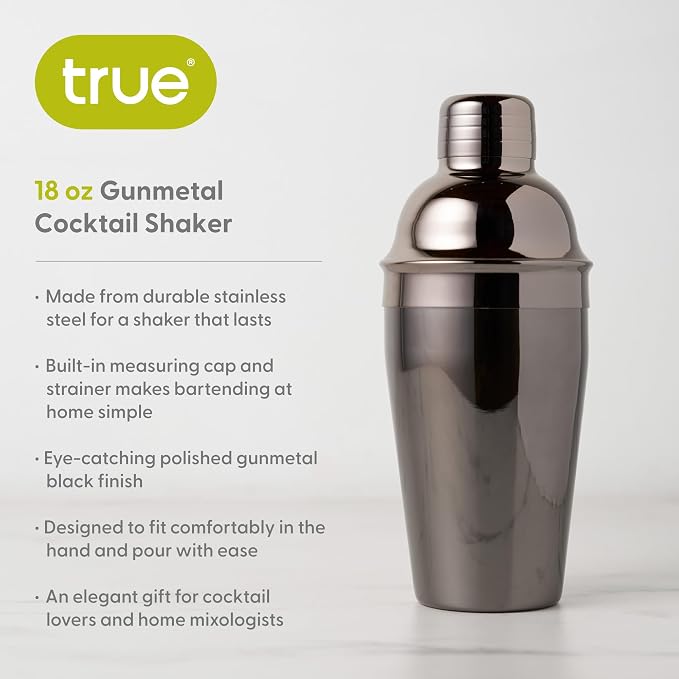 True Stainless Steel Cocktail Shaker - Image 2