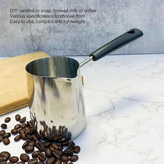 Classics Turkish Coffee Pot, 21oz/600ml Stainless Steel Milk Frothing Jug Long - Image 8