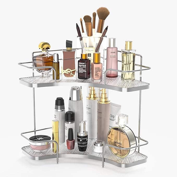 FOLLOWIN 2 Tier Countertop Corner Organizer by FOLLOWIN