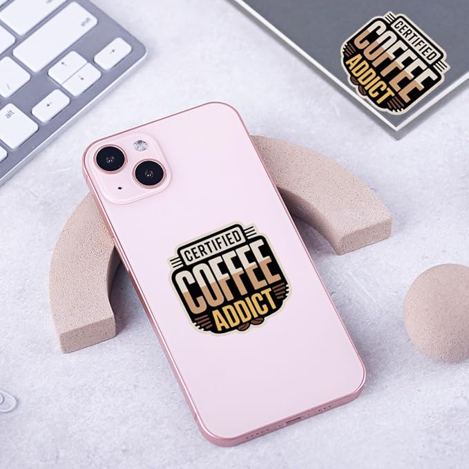 3pcs-4in Certified Coffee Addict Sticker, Coffee Addict Sticker, Funny Caffeine - Image 6