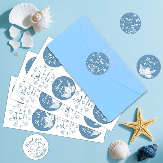 Serencatcher Blue Bow Starfish and Seashell Party Decorations - Image 2