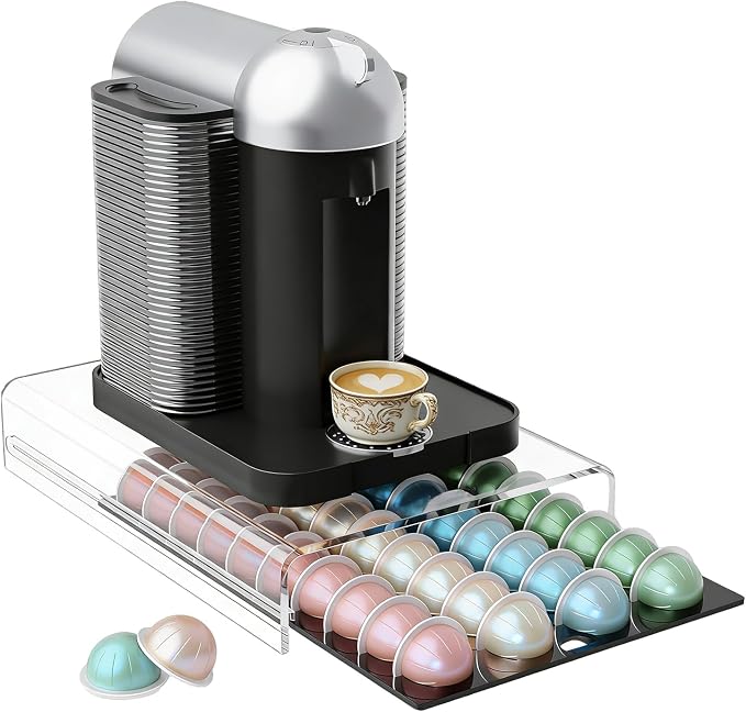 Garvee Pod Holder Drawer Holds 40 Capsules, Countertop Coffee Pod Storage by Garvee