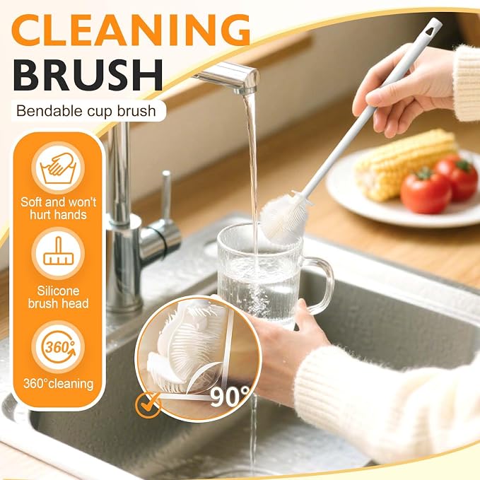 360° Flexible Silicone Bottle Brush - Image 2