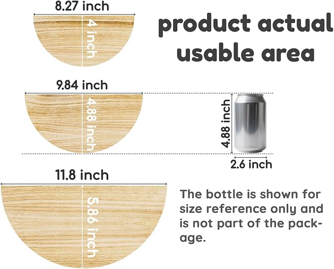 QsQueen Solid Wood Half Round Floating Wall Shelves | Elegant Floating Shelves - Image 4