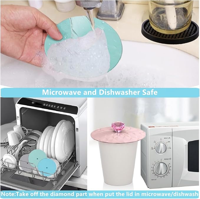 Drink Covers, Silicone Cup Covers, Silicone Lids - Image 6