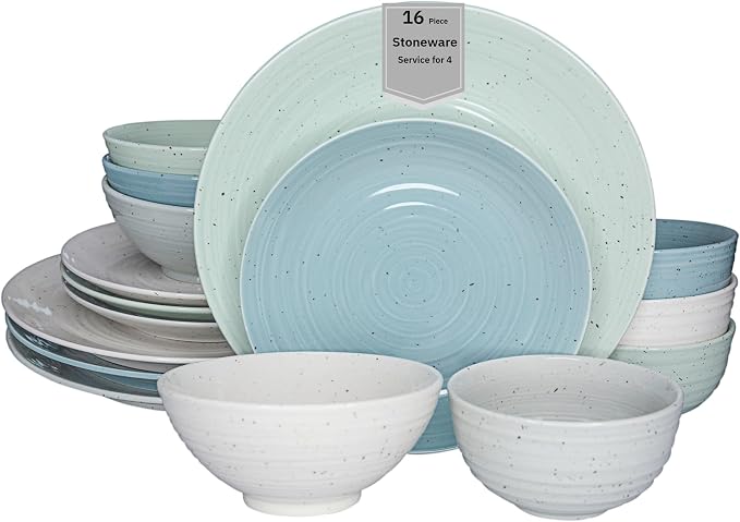 Sango Siterra Artist's Blend 16-Piece Stoneware Dinnerware Set by Sango