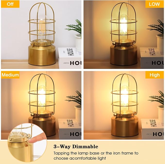 Haian Support Small Touch Gold Table Lamp - Image 6