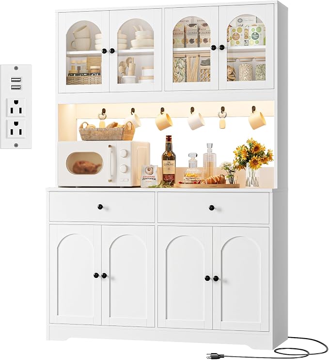 71" LED Kitchen Pantry Cabinet by HIFIT