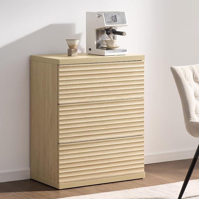 SICOTAS Buffet Cabinet with Storage, Fluted Accent Sideboard Modern Credenza - Image 7