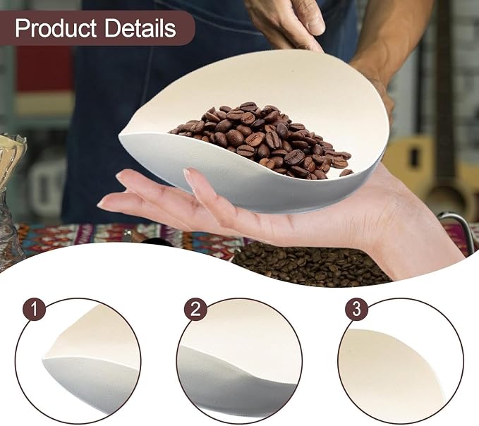 White Coffee Bean Cup & Tray Set, Precision Single-Serving Bowl - Image 2
