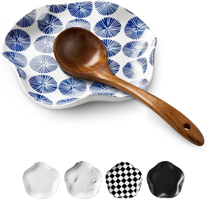ABRUTY Spoon Rest for Stove Top, Ceramic Spoon Holder for Counter, Modern by ABRUTY