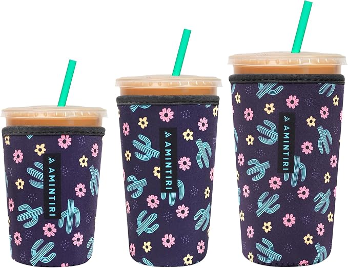 3 Pack Reusable Sleeve for Iced Coffee Cup, Coffee Neoprene Sleeve for Iced&Hot by Unknown