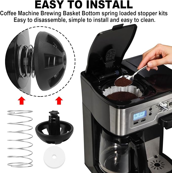 Coffee Brewing Basket Bottom spring loaded stopper kits - Image 4