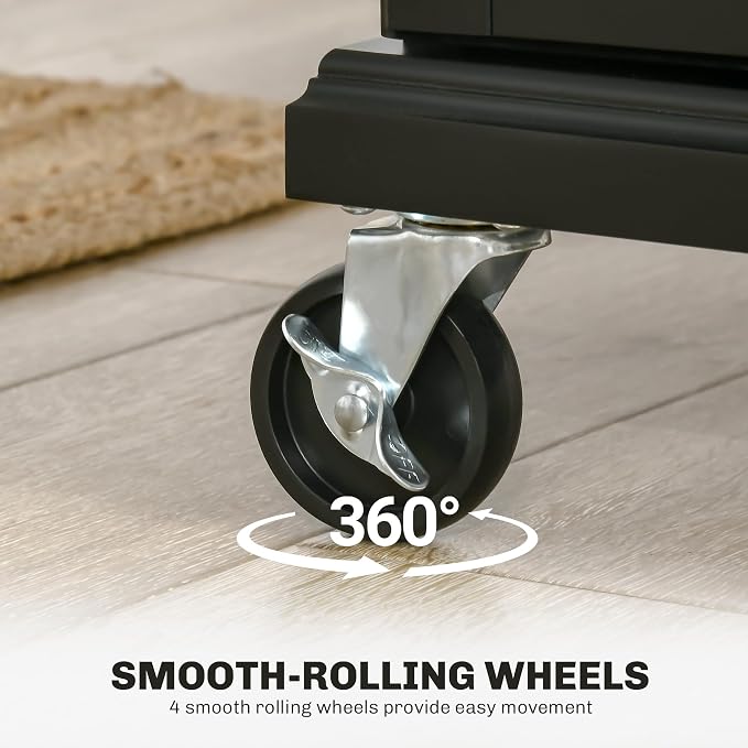 HOMCOM Kitchen Island on Wheels, Rolling Kitchen Cart - Image 5