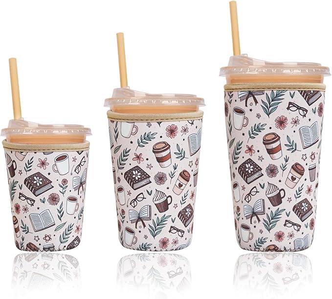 Reusable Insulated Sleeve for Iced Coffee Cup, Beverage Holder for Iced Coffee by Unknown