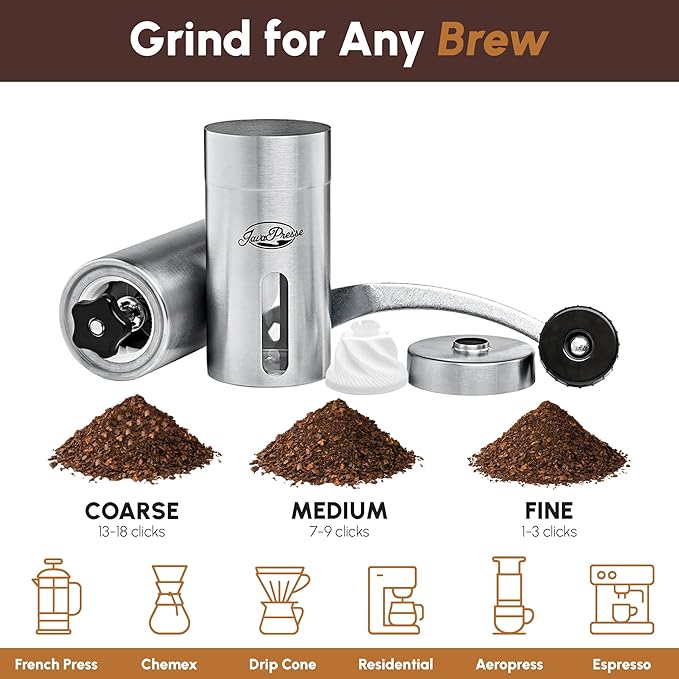 JavaPresse Manual Stainless Steel Coffee Grinder - Image 3