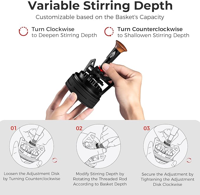 IKAPE Espresso Coffee V3 WDT Tool, 54mm Stirrer Distribution Tool, Equipped - Image 4