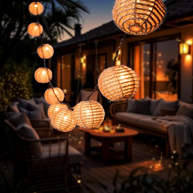 Outdoor-String-Lights-Waterproof, Boho String Lights by AVAMERY