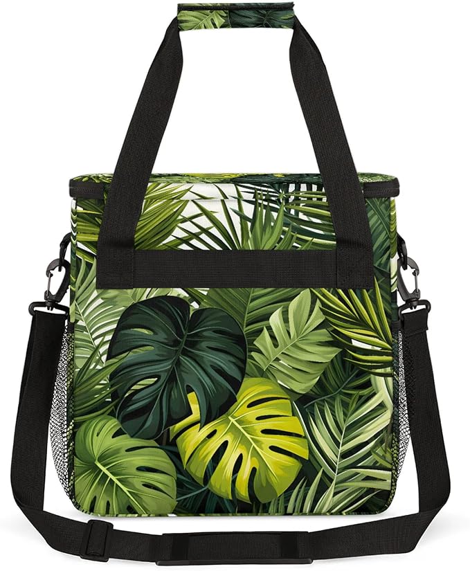 Tropical Palm Leaves Coffee Maker Carring Bag, Large Insulated Storage - Image 5