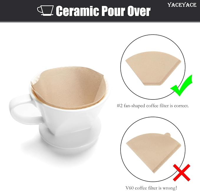 Ceramic Coffee Dripper, Medium Pour Over Coffee Dripper - Image 4