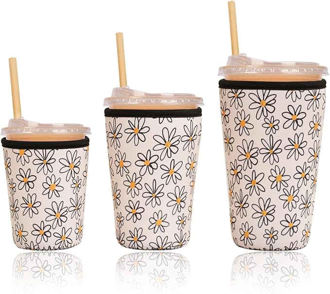 Reusable Insulated Sleeve for Iced Coffee Cup, Beverage Holder for Iced Coffee by Unknown